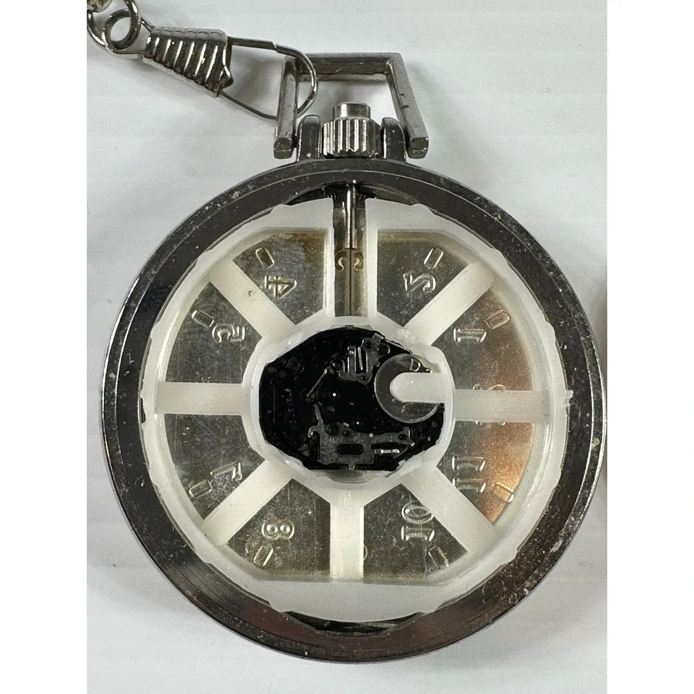 Vintage Dodge Ram Pocket Watch Chain Silver Red Not Running